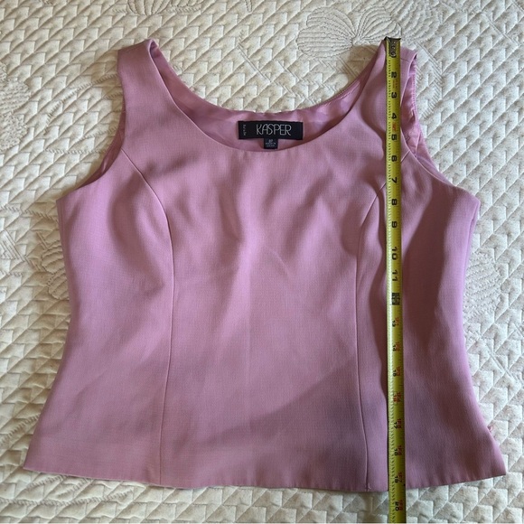 Kasper Orchid Sleeveless Shell Top Size 8P | Lined, Side Zip, Office to Evening - Picture 5 of 11